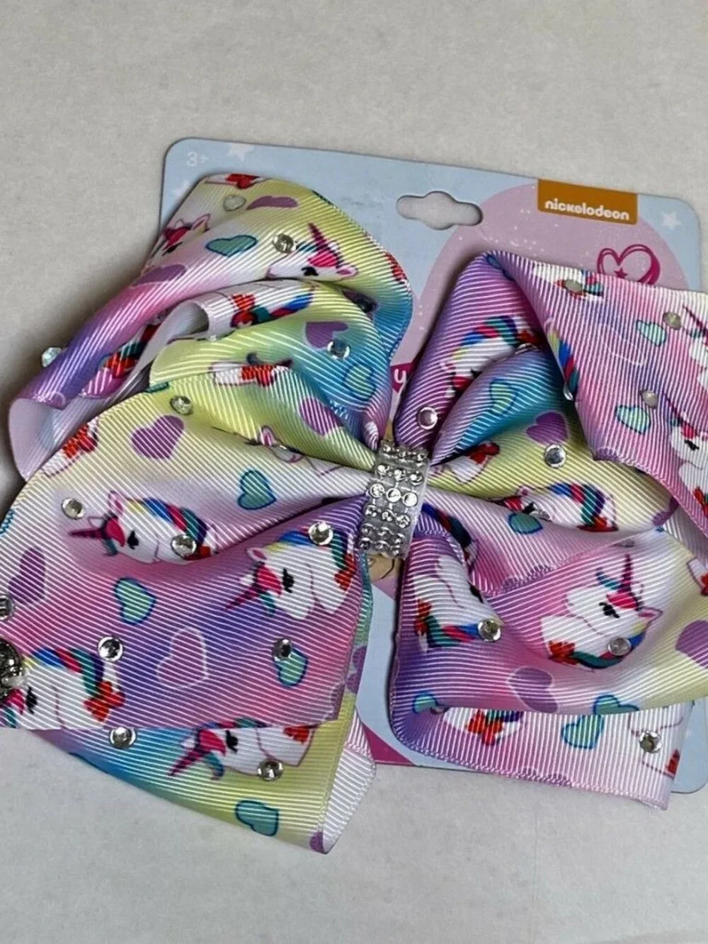 Girls Large hair bow unicorn pink purple Jojo Siwa